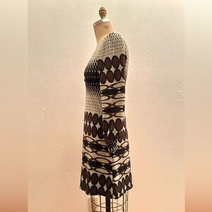 Long Sleeve Geometric Dress